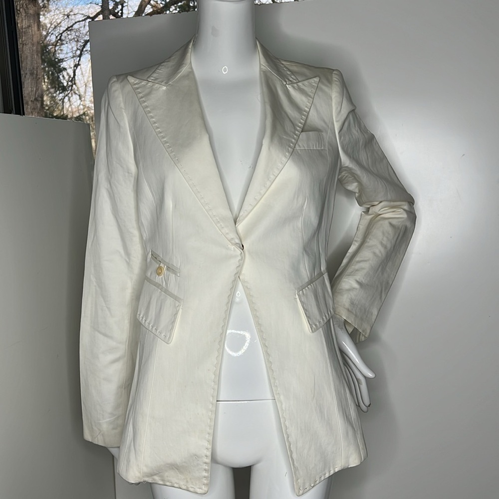 Pinko Sz 8 Fits like a Sz 6 Cotton Structured Blazer Jacket Made in Italy